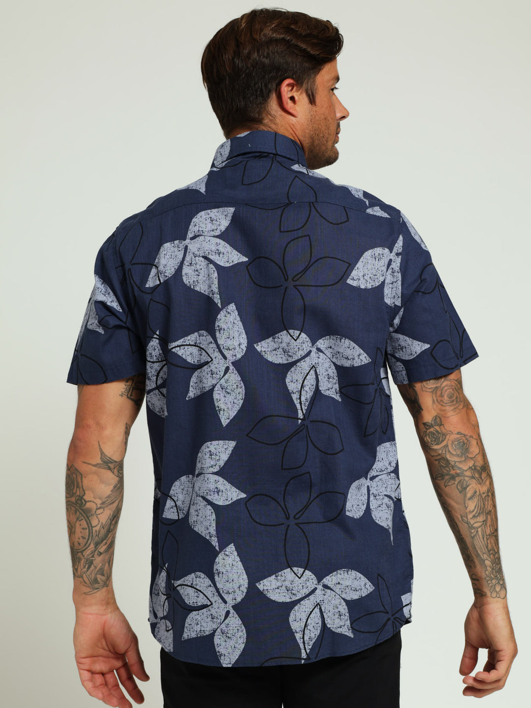 Floral Print Shirt - Blue