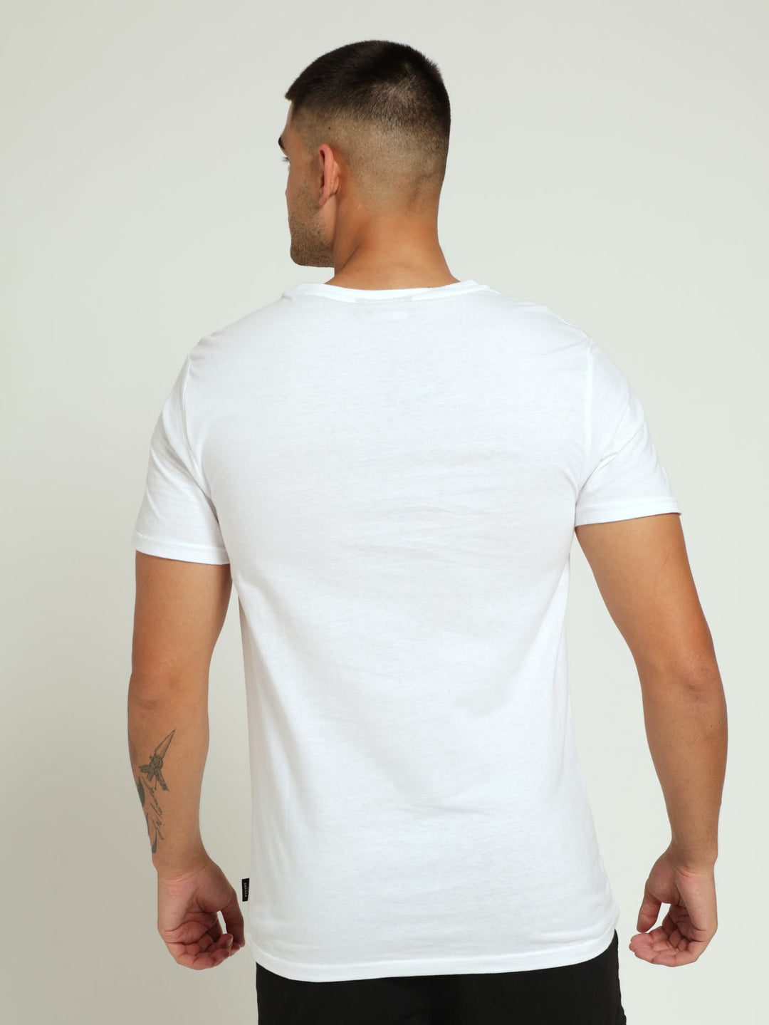 Basic Print Tee - White