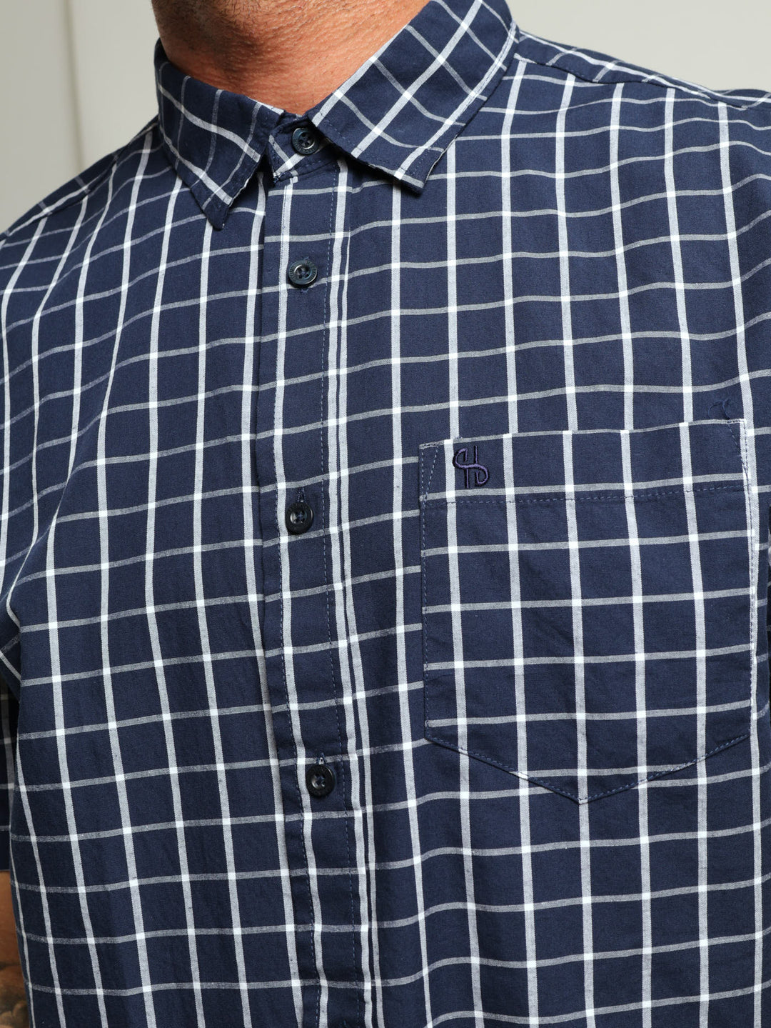 Check Shirt - Navy