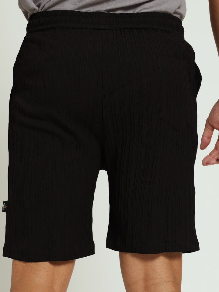 Texture Elasticated Short - Black