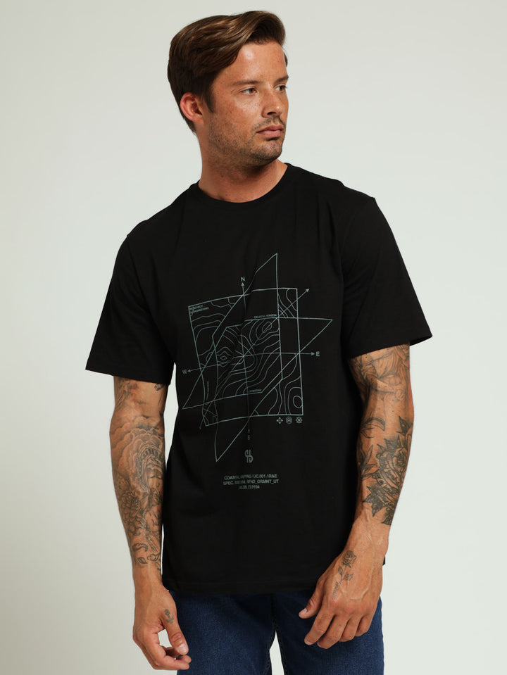 Geo Navigate Tee - Black