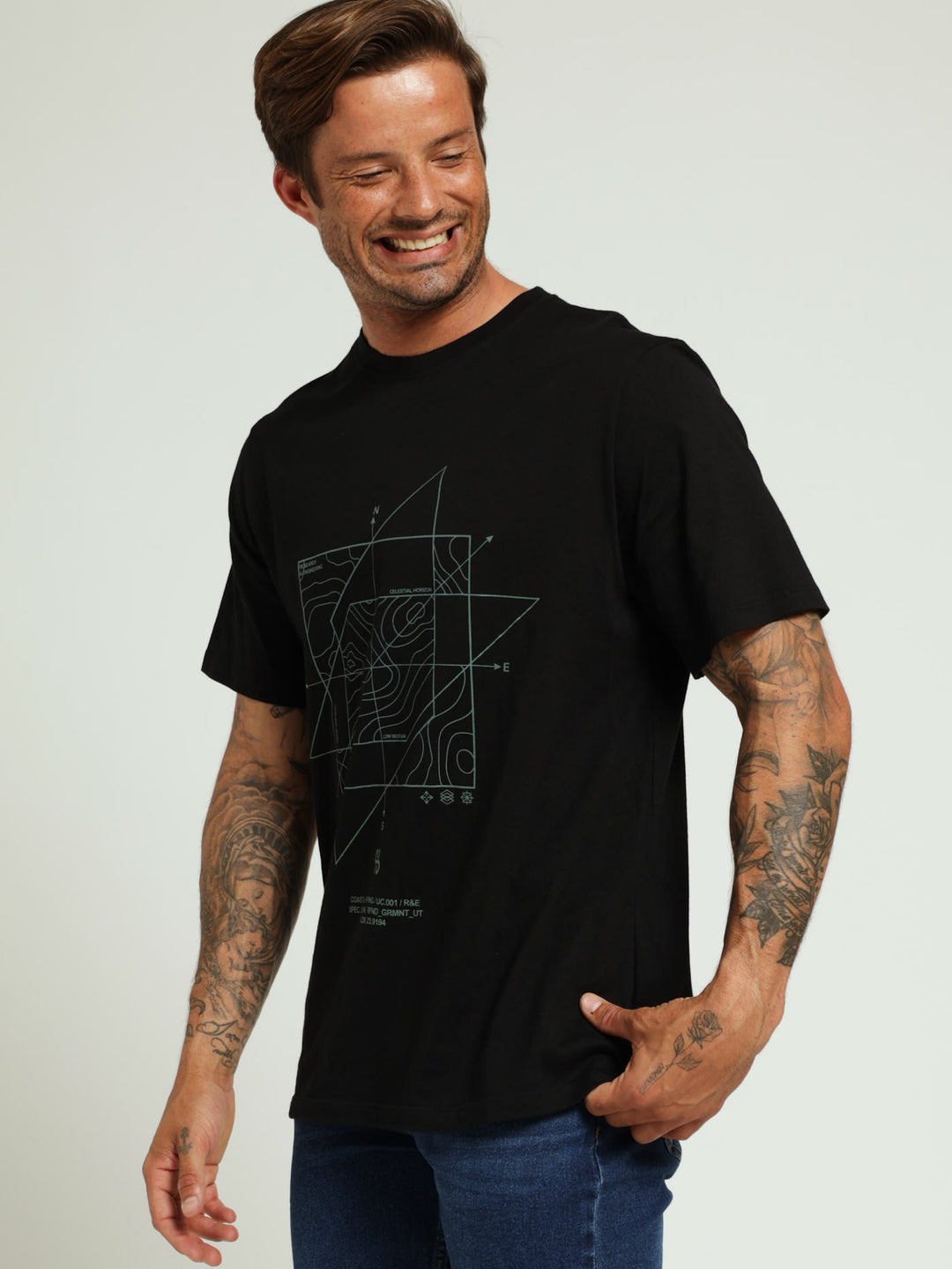 Geo Navigate Tee - Black