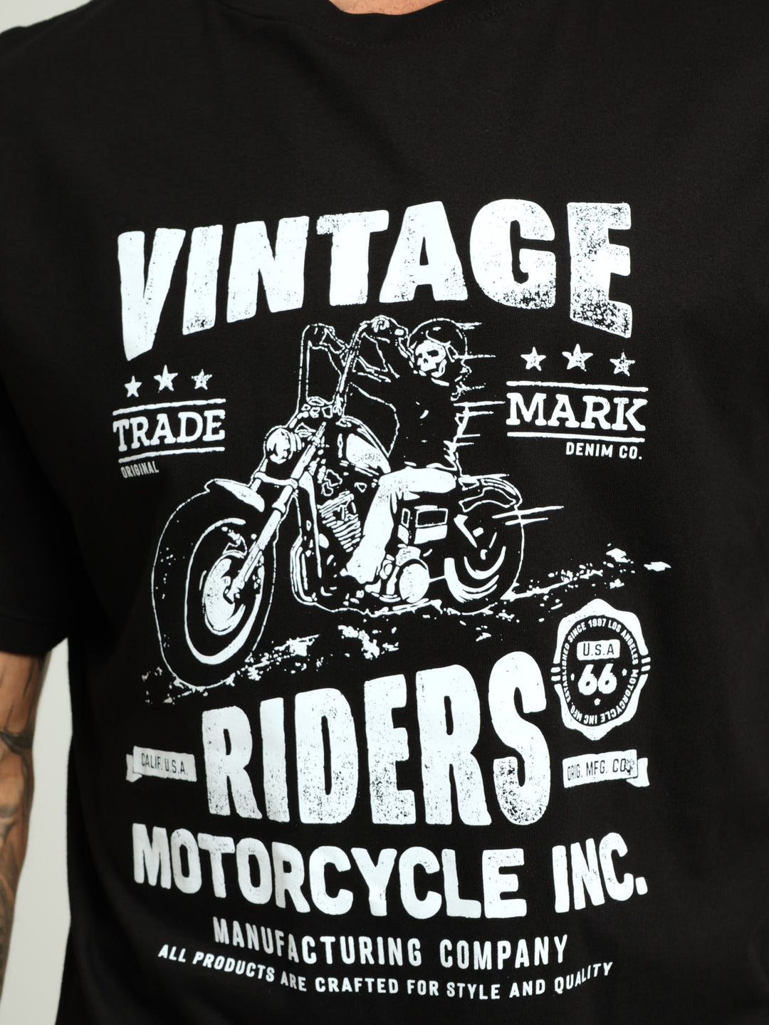 Vintage Riders Tee - Black