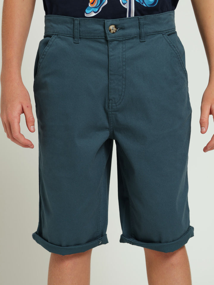 Boys Chino Shorts - Dark Teal