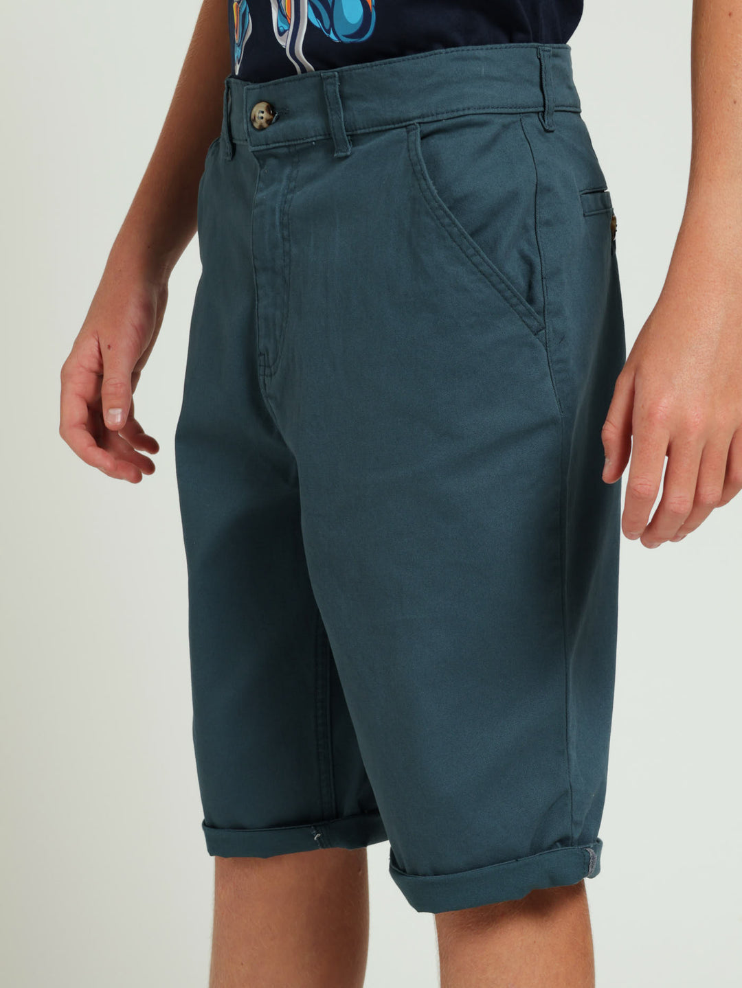 Boys Chino Shorts - Dark Teal