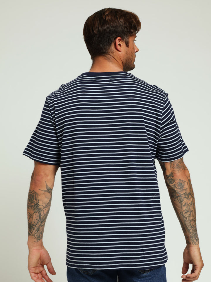 Stripe Tee - Navy