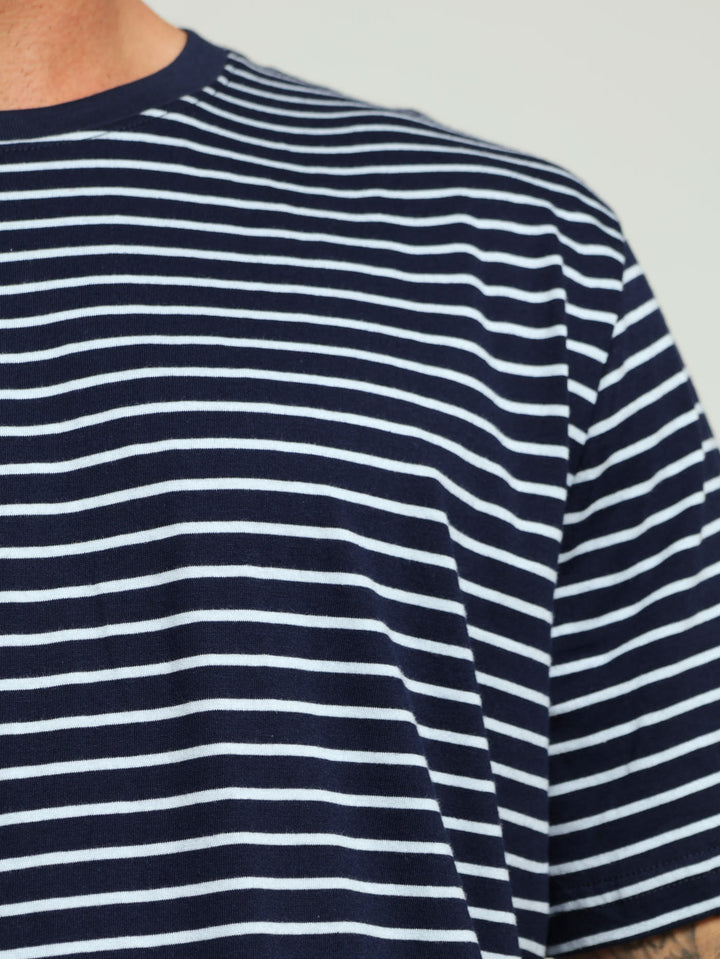 Stripe Tee - Navy