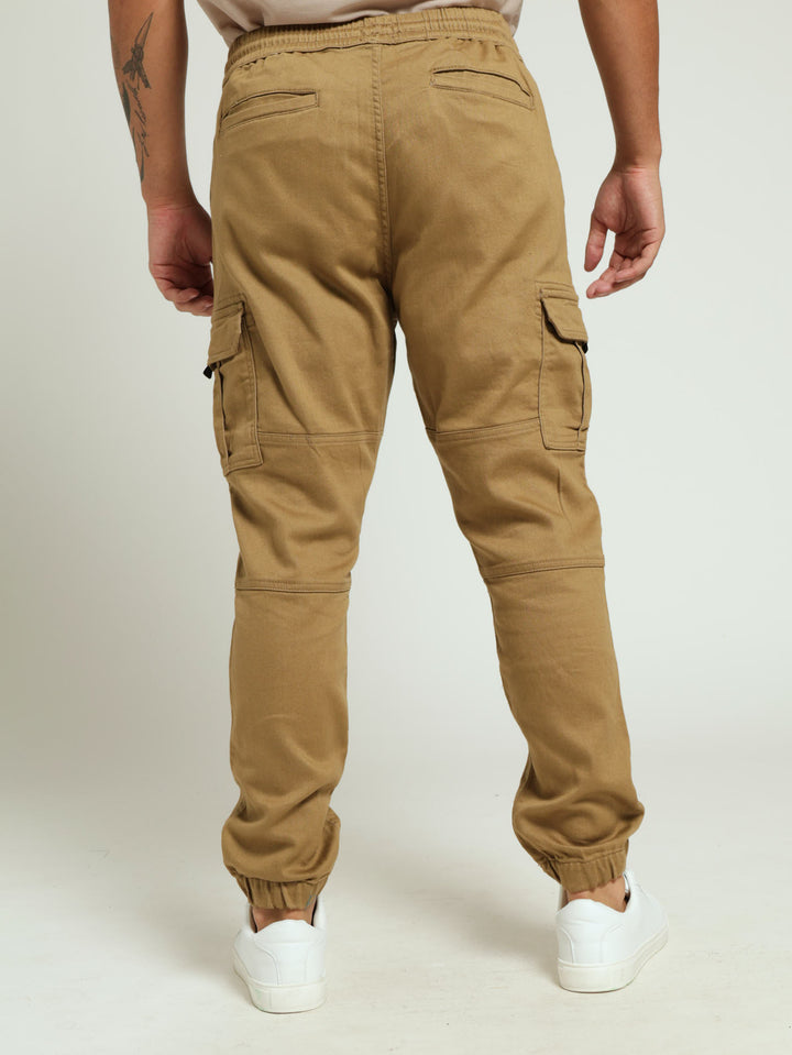 Knit Cargo Jogger - Camel