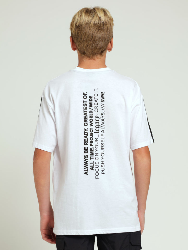 Boys Pocket Detail Tee - White