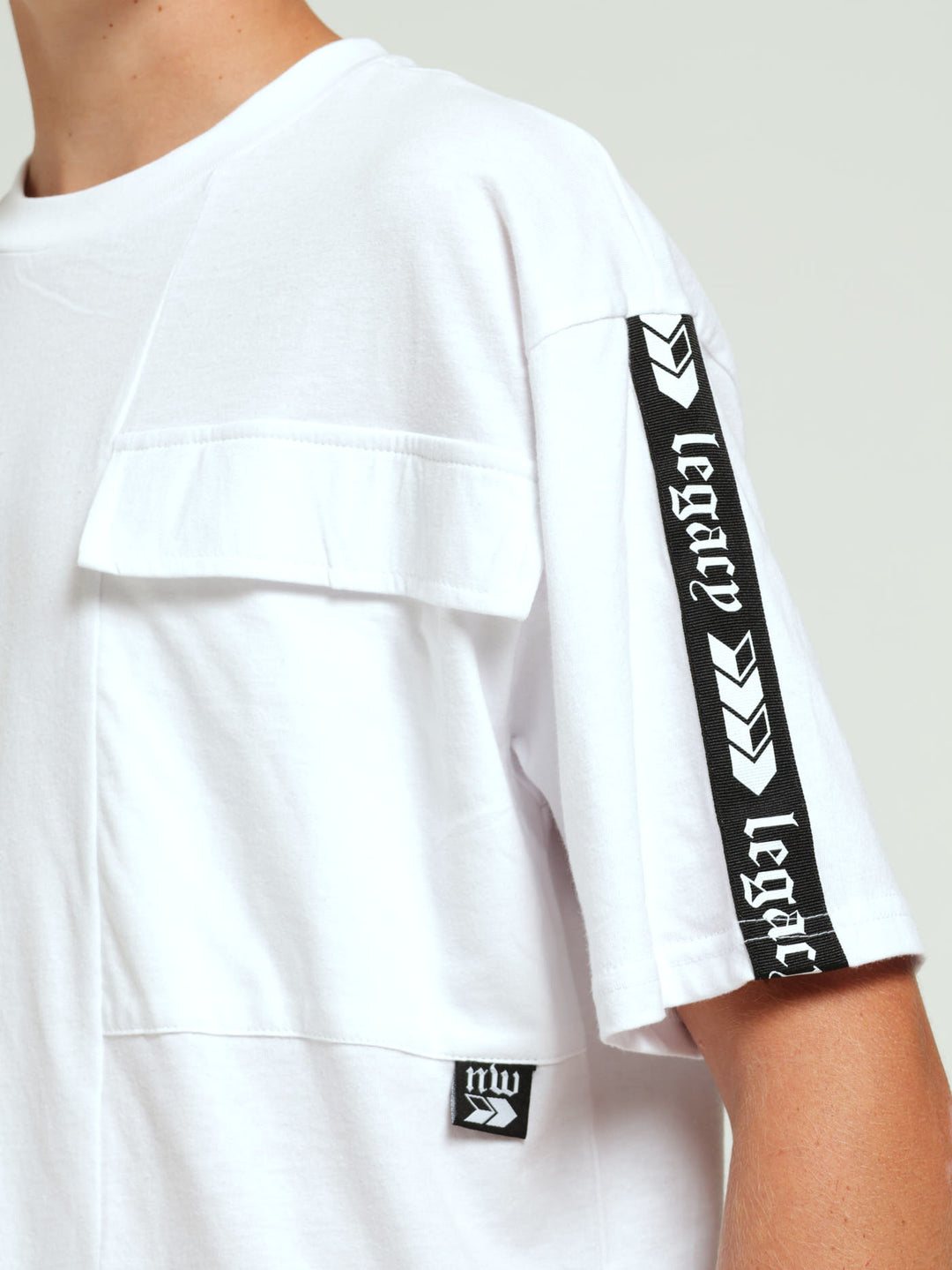 Boys Pocket Detail Tee - White