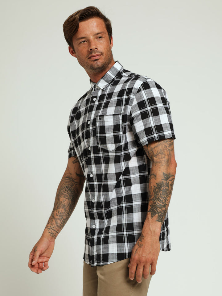 Big Check Shirt - Black/White