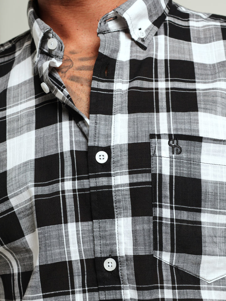 Big Check Shirt - Black/White