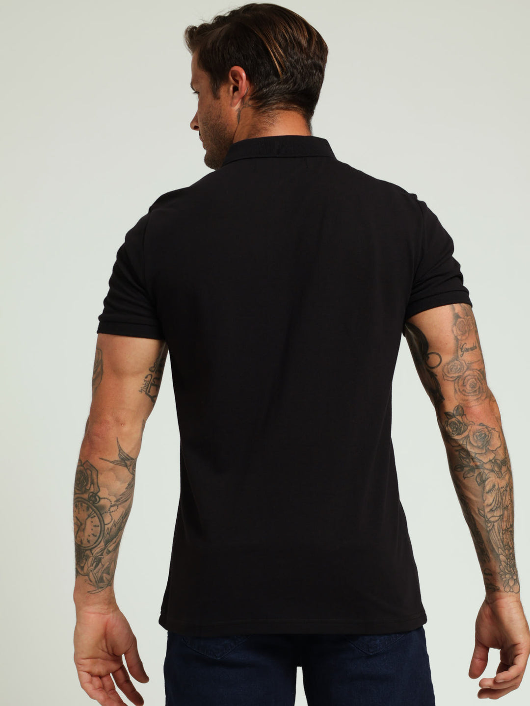 Basic Slim Fit Golfer - Black