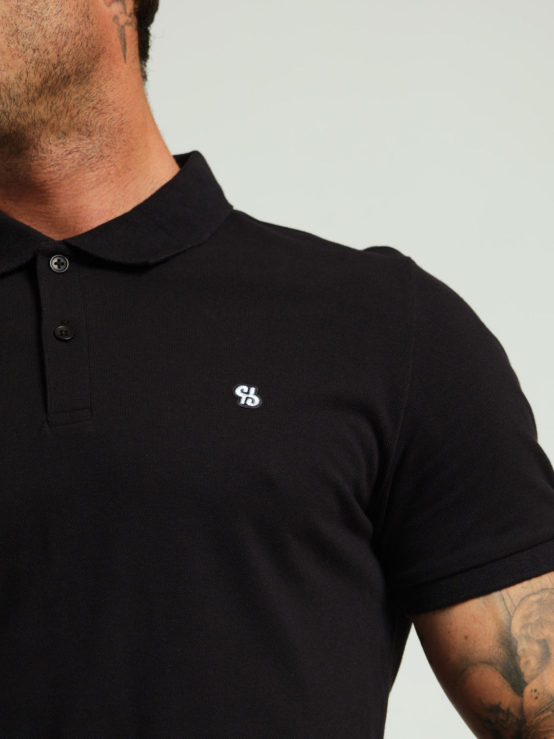 Basic Slim Fit Golfer - Black