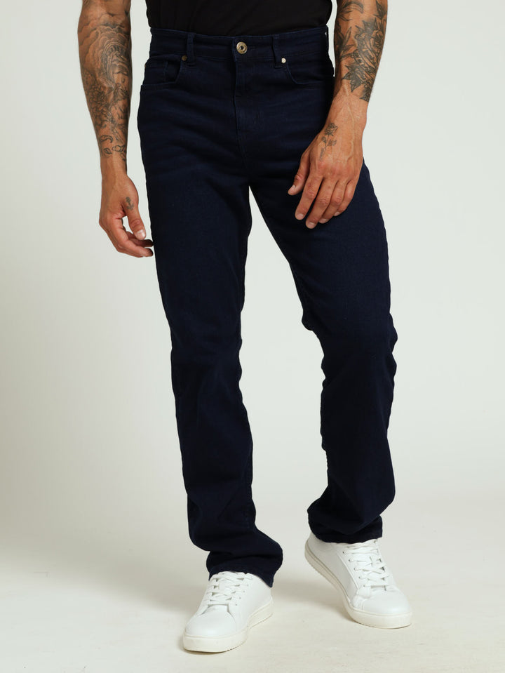 Straight Fit Jeans - Blue/Black