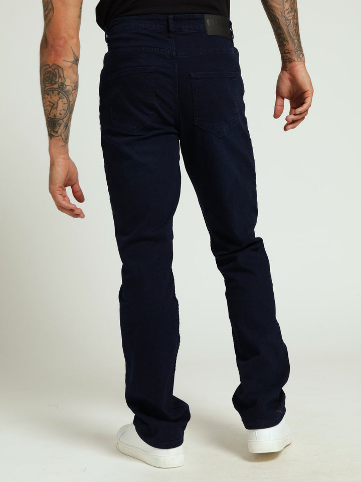 Straight Fit Jeans - Blue/Black