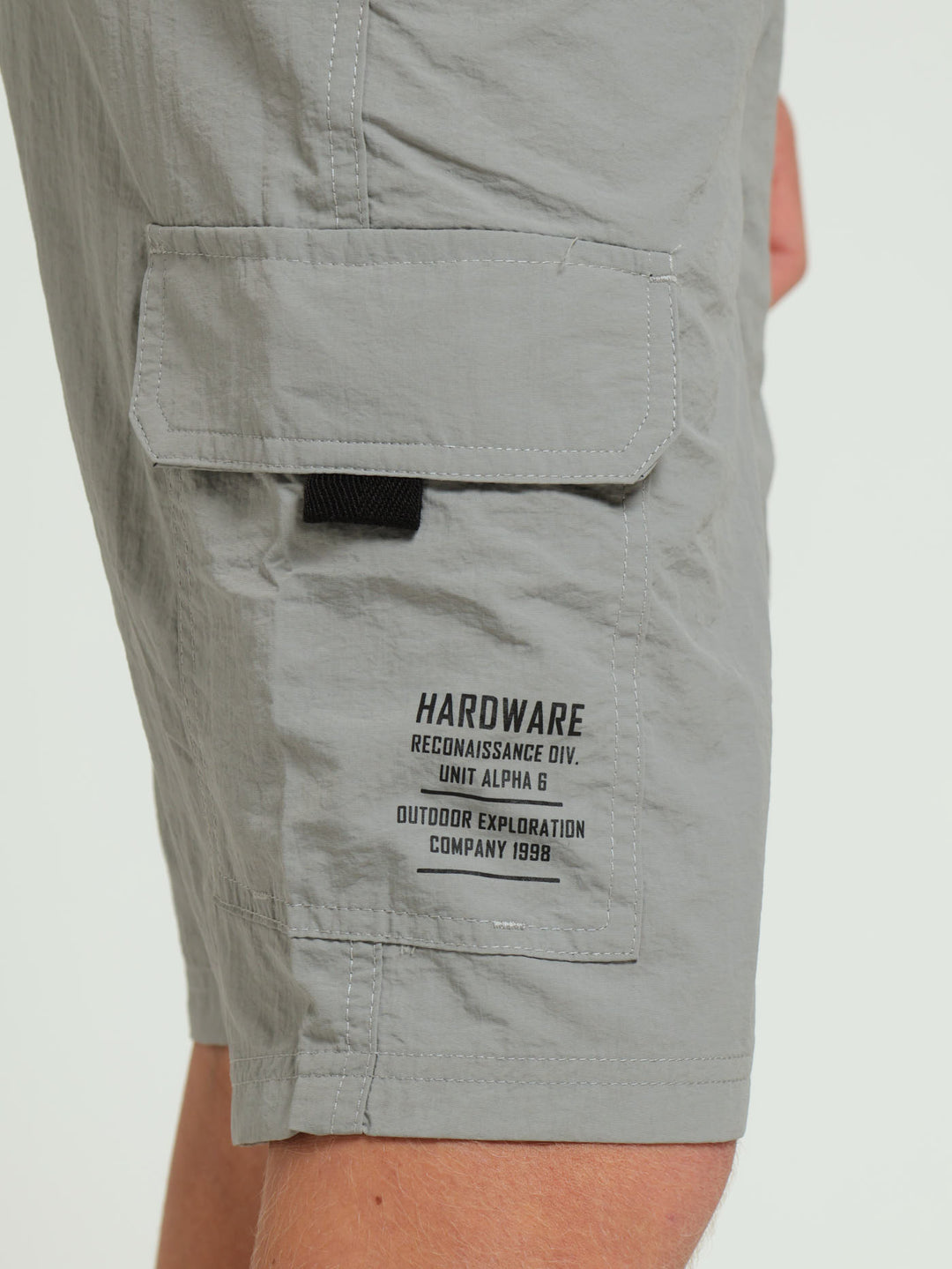 Boys Parachute Shorts - Grey