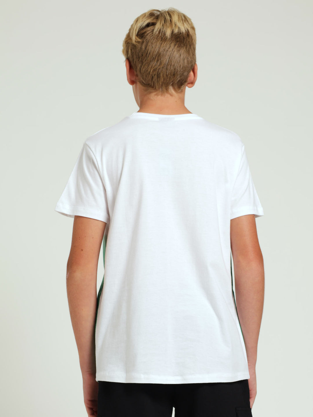 Boys Green Ombre Tee - White