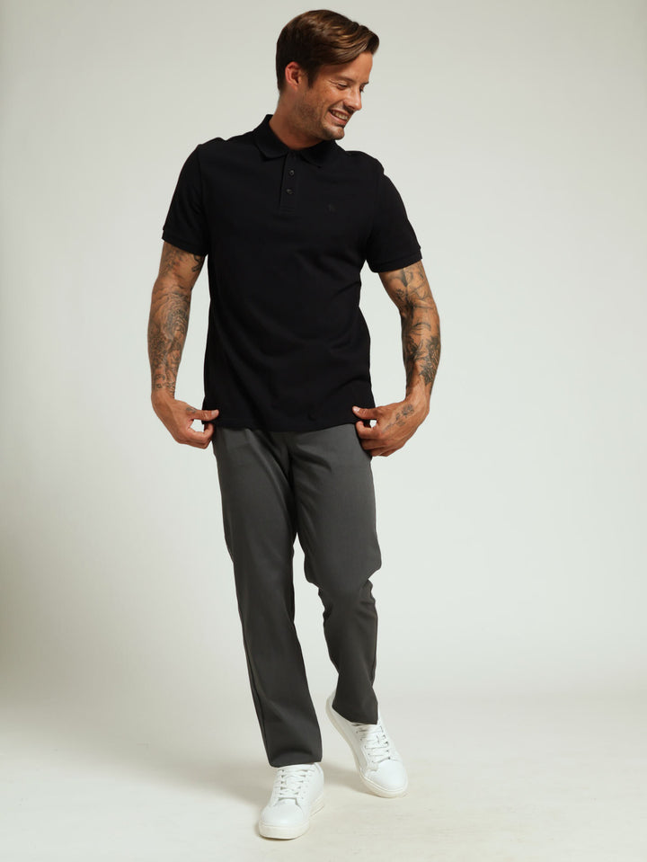 BASIC REGULAR FIT GOLFER - BLACK