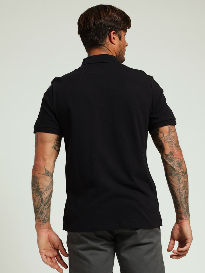 BASIC REGULAR FIT GOLFER - BLACK