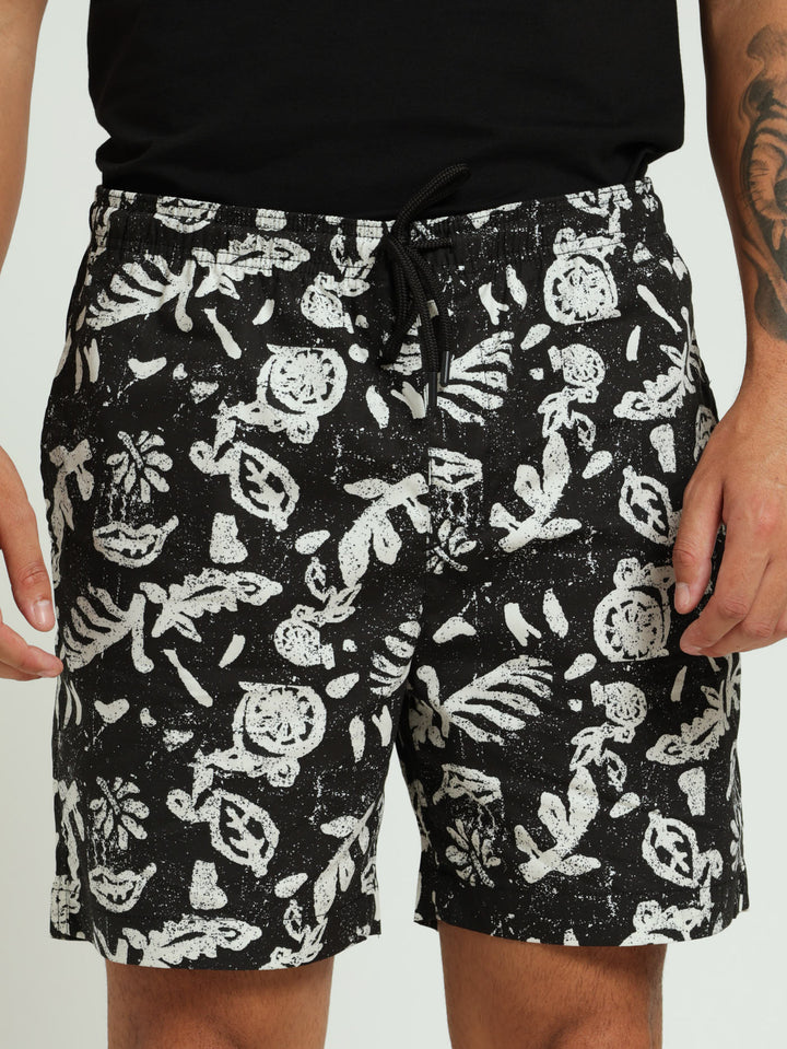 Cacao Resort Beach Shorts - Black