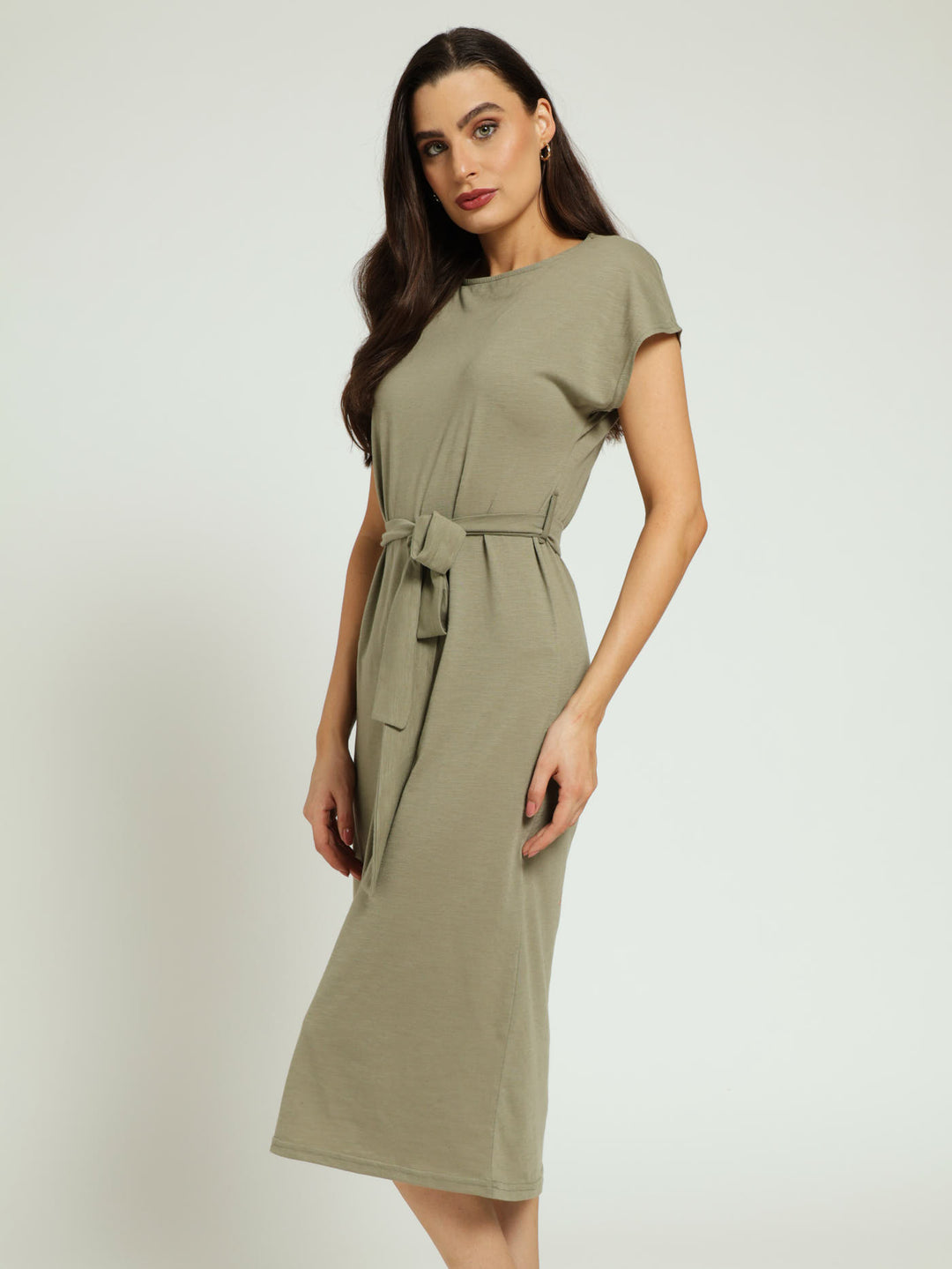 T-Shirt Column Midi Dress - Sage