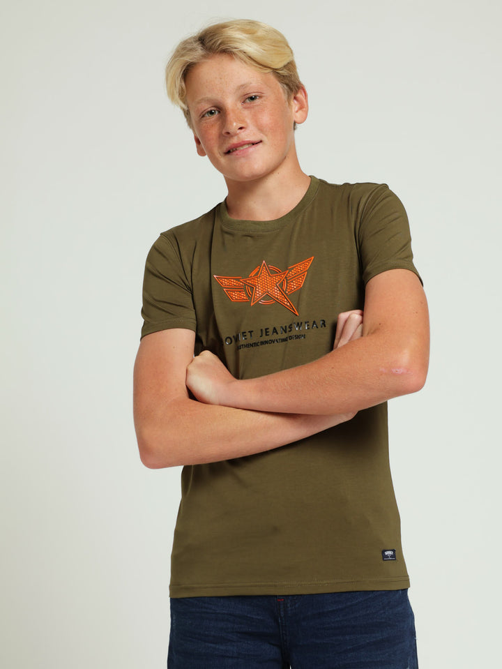 Boys Sizzle Tee - Olive