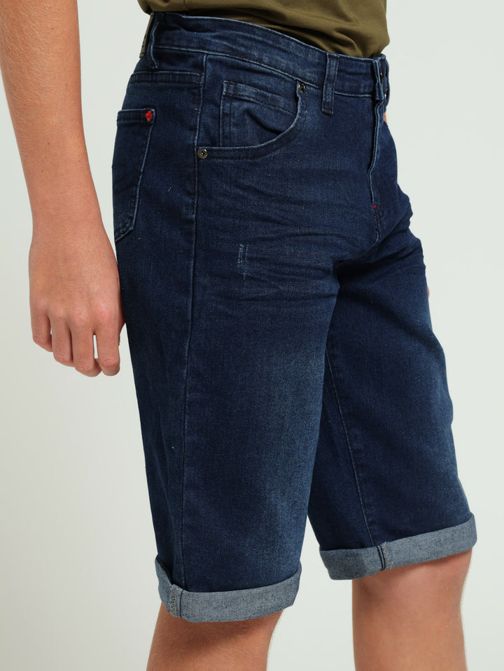 Boys Denim Angelo Shorts - Indigo