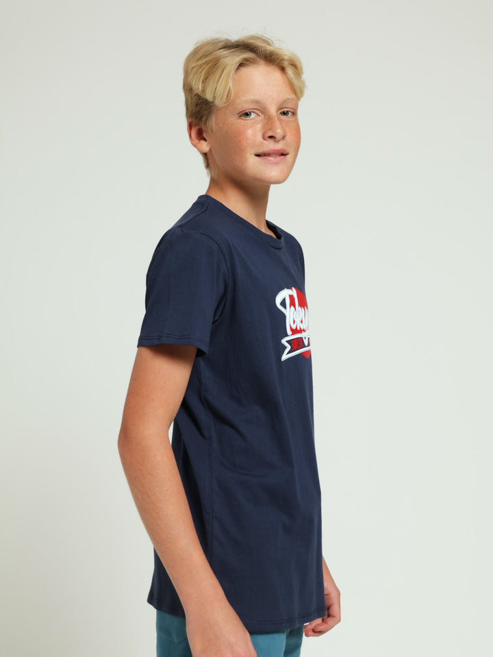 Boys Tokyo Print Tee - Navy