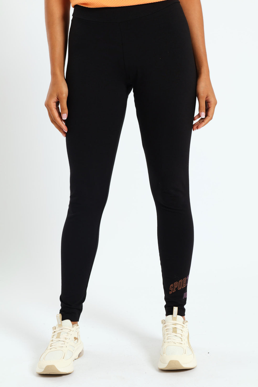 Essentials Plus Logo Lab Leggings - Black