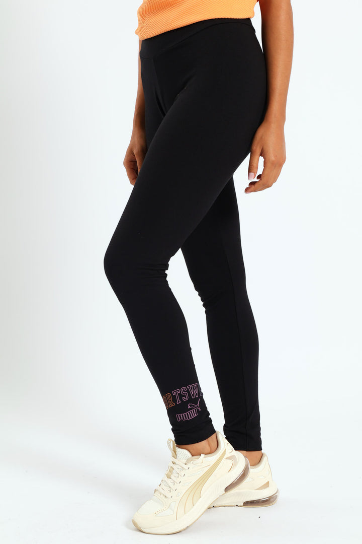 Essentials Plus Logo Lab Leggings - Black