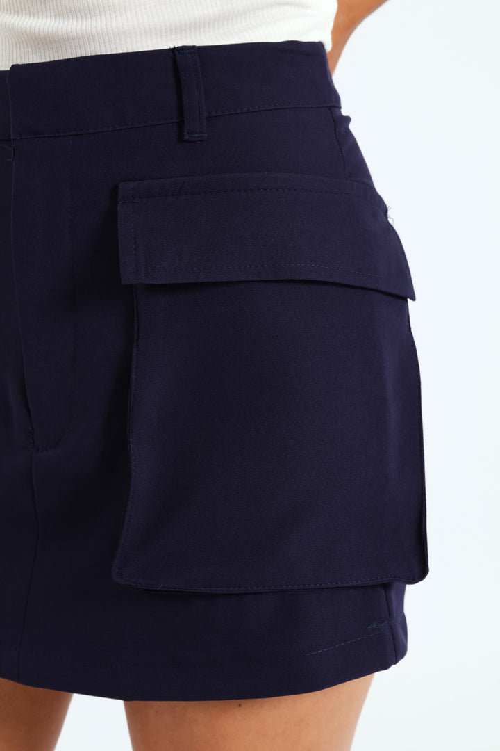 Utility Scuba Skirt - Navy