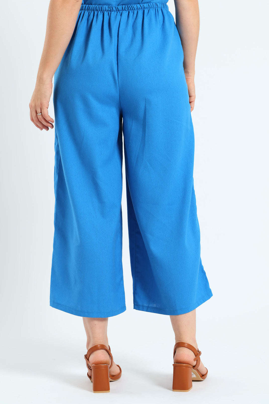 Pull On Drapey Capri Pants - Bright Blue