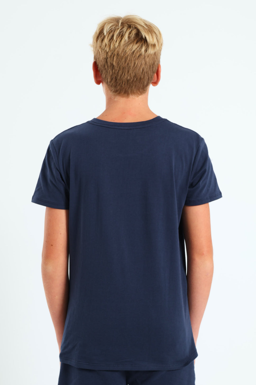 Boys Colour Print Tee - Navy