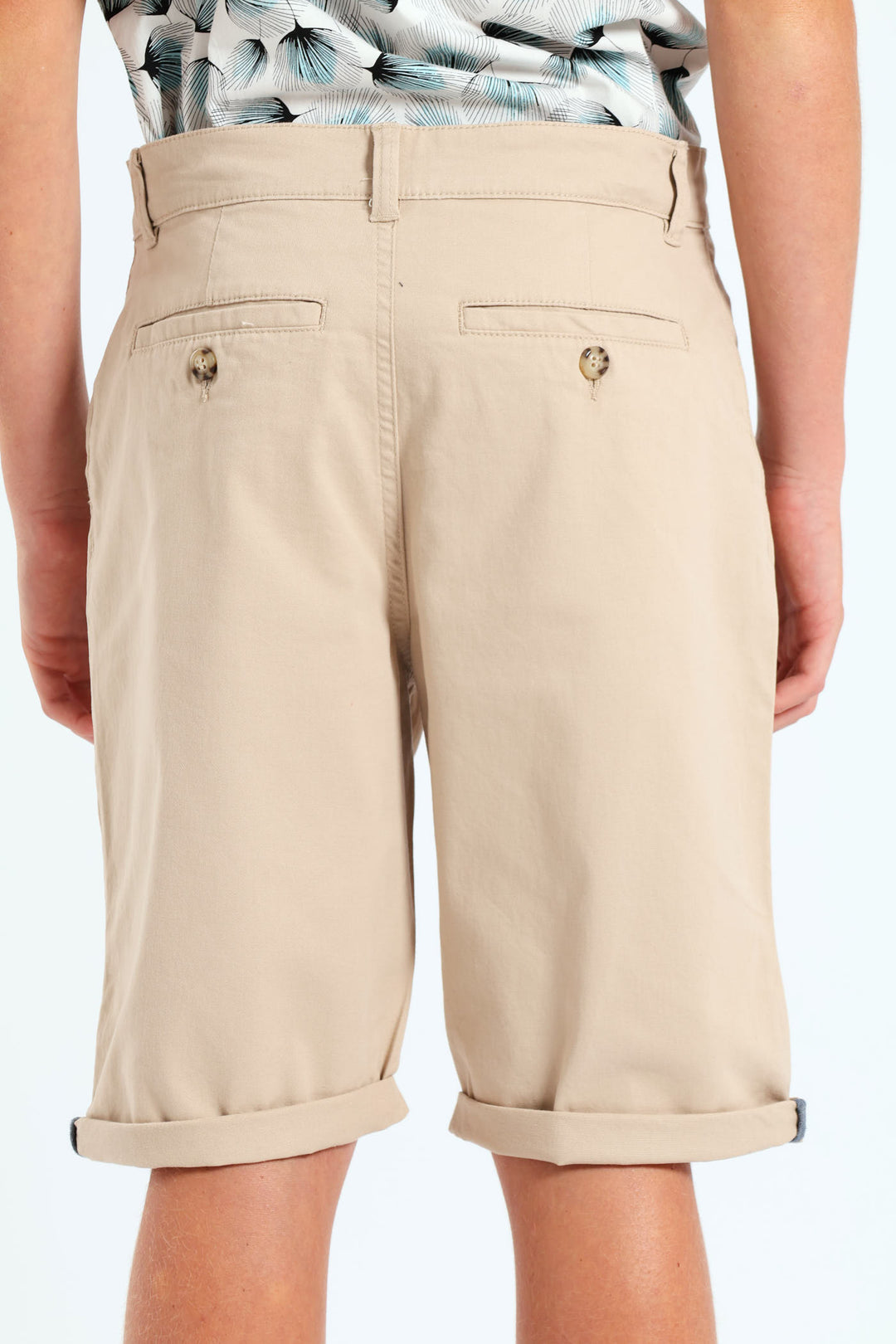 Boys Oxford Chino Short - Stone