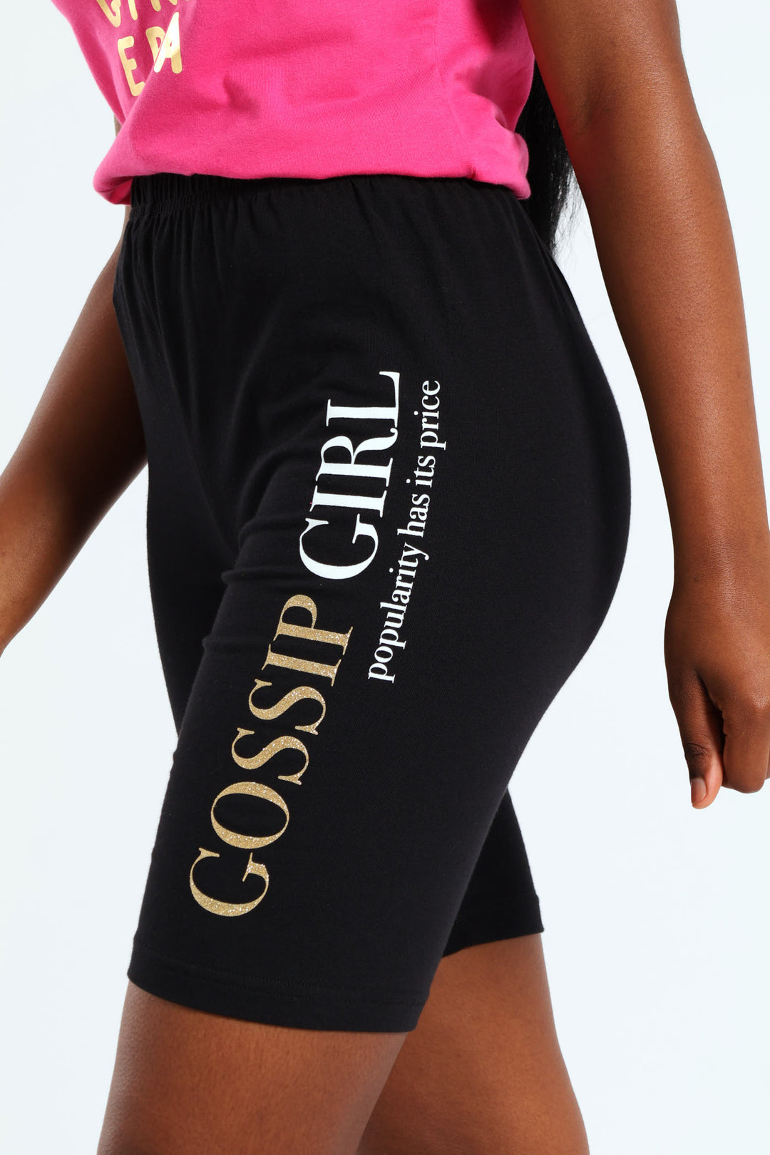 Girls Gossip Girl Cycle Shorts - Black