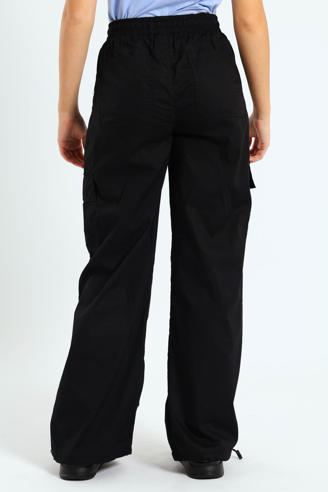 Girls Parachute Pants - Black