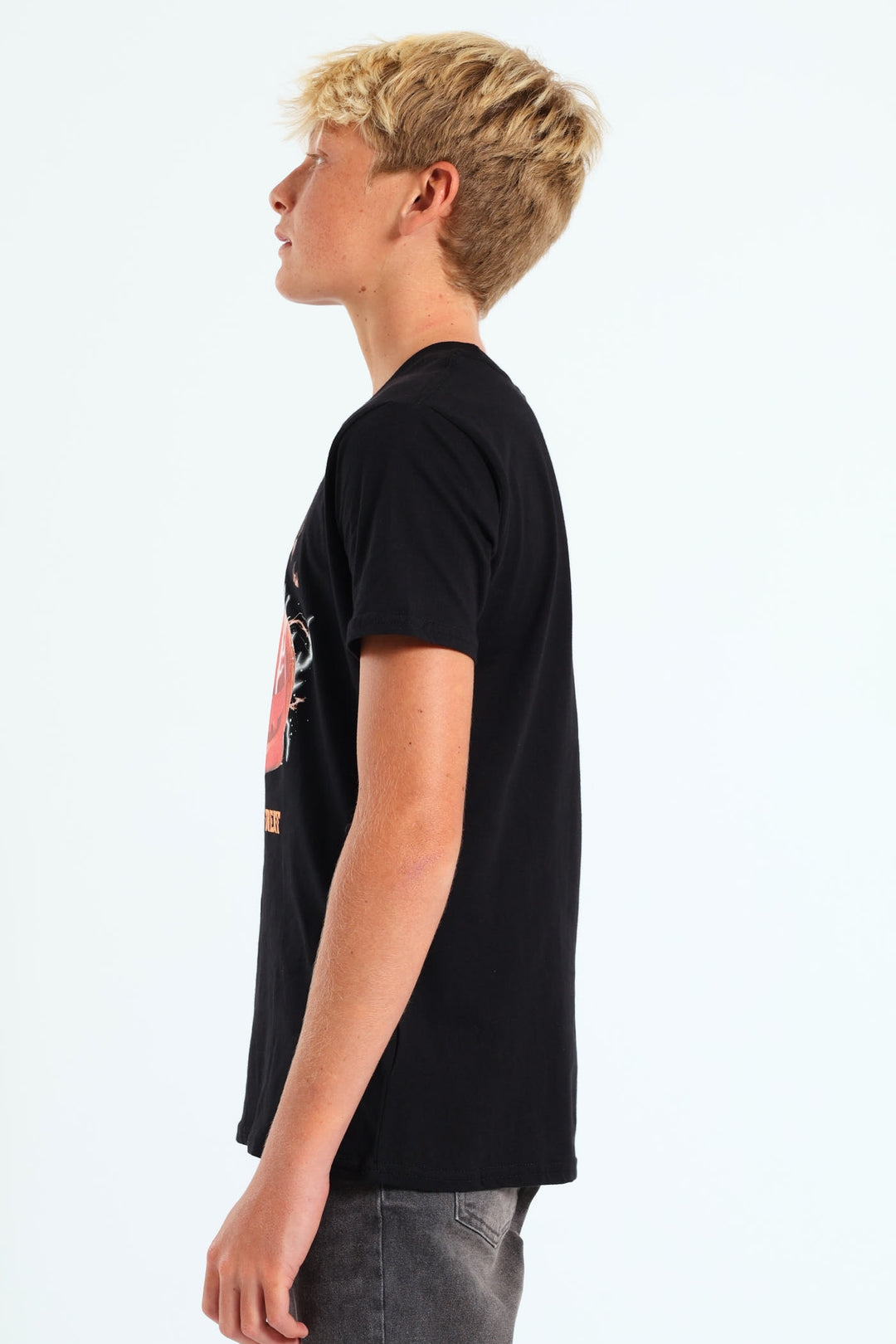 Boys Hallowen Print Tee - Black