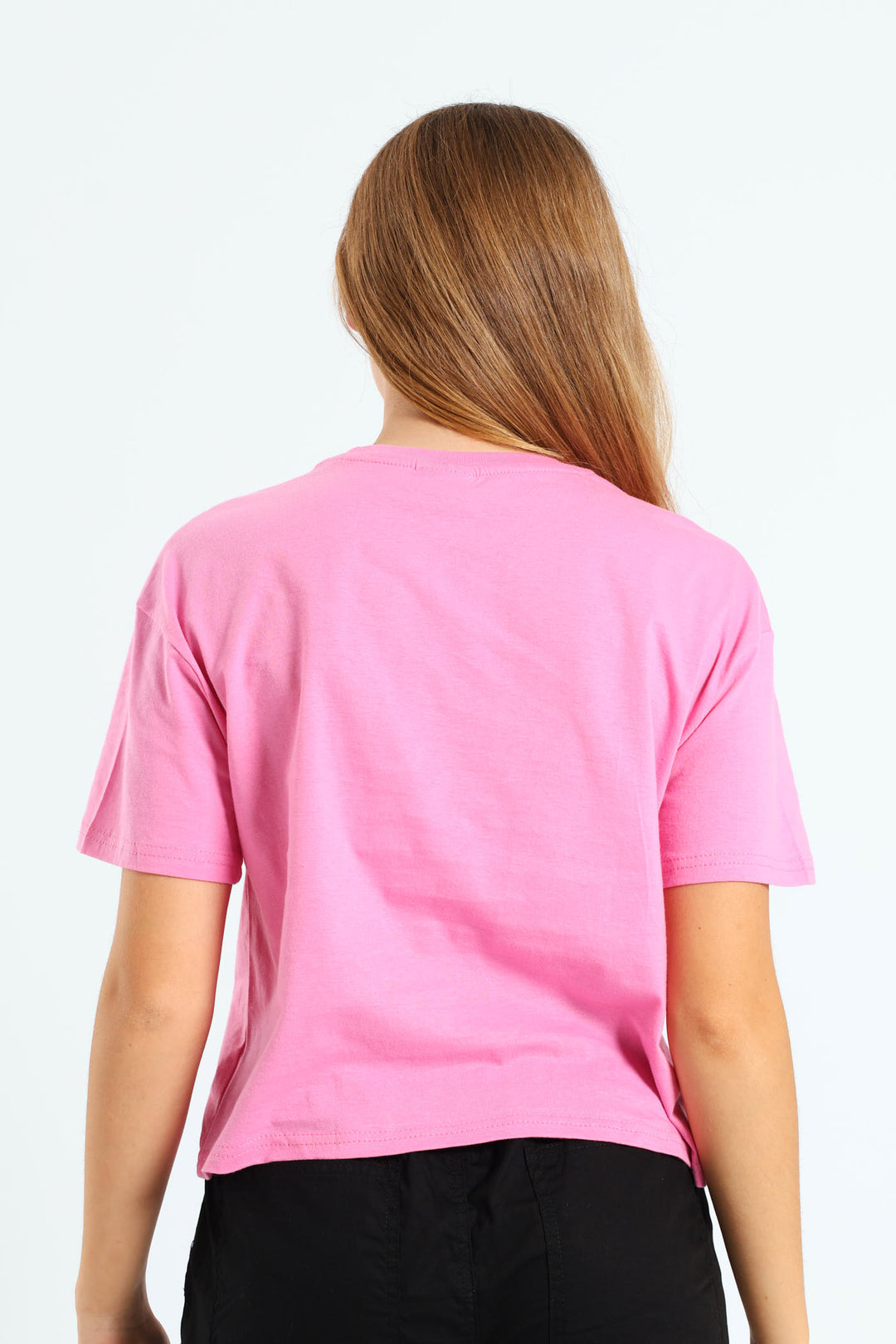 Girls Boxy Peace Tee - Pink