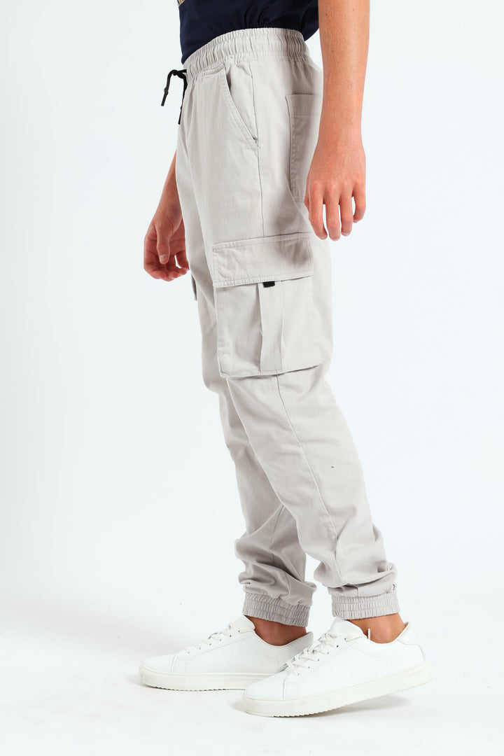 Boys Below Cargo Pants - Light Grey