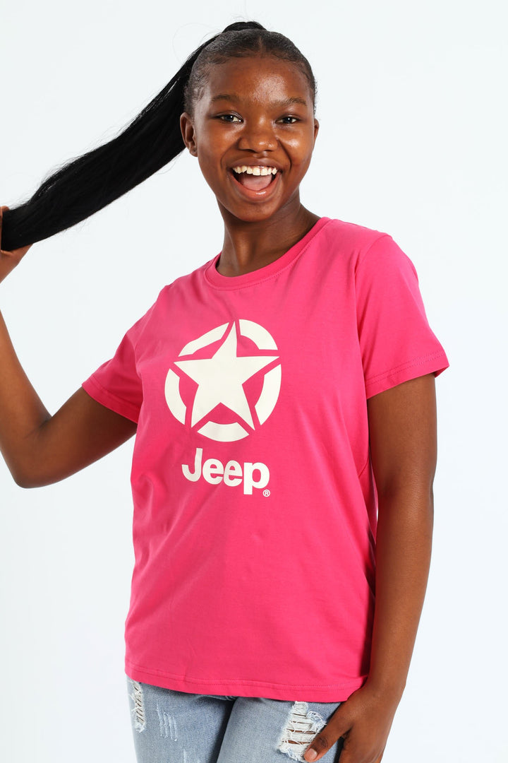 Girls Star Logo Tee - Pink