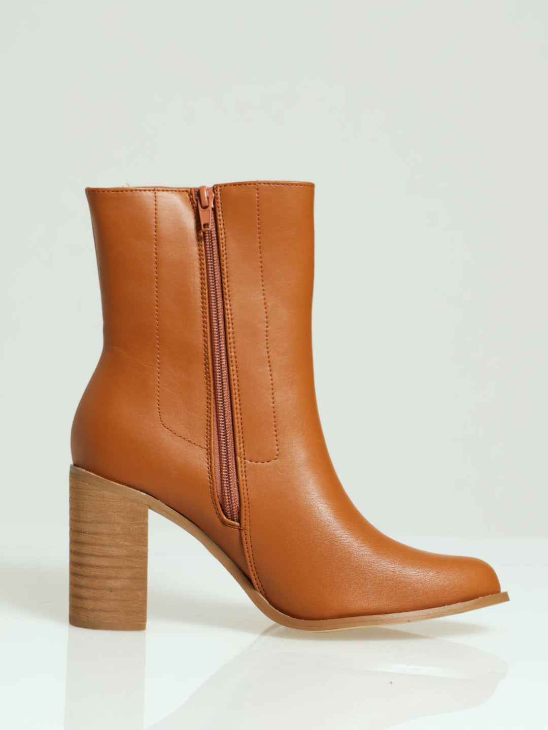 Woodstack Platform Boot - Chestnut