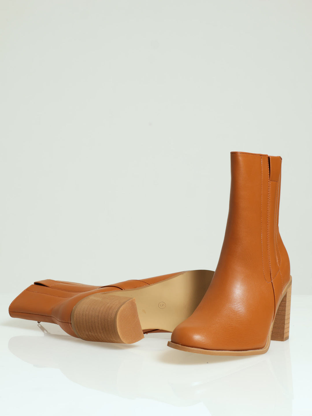 Woodstack Platform Boot - Chestnut