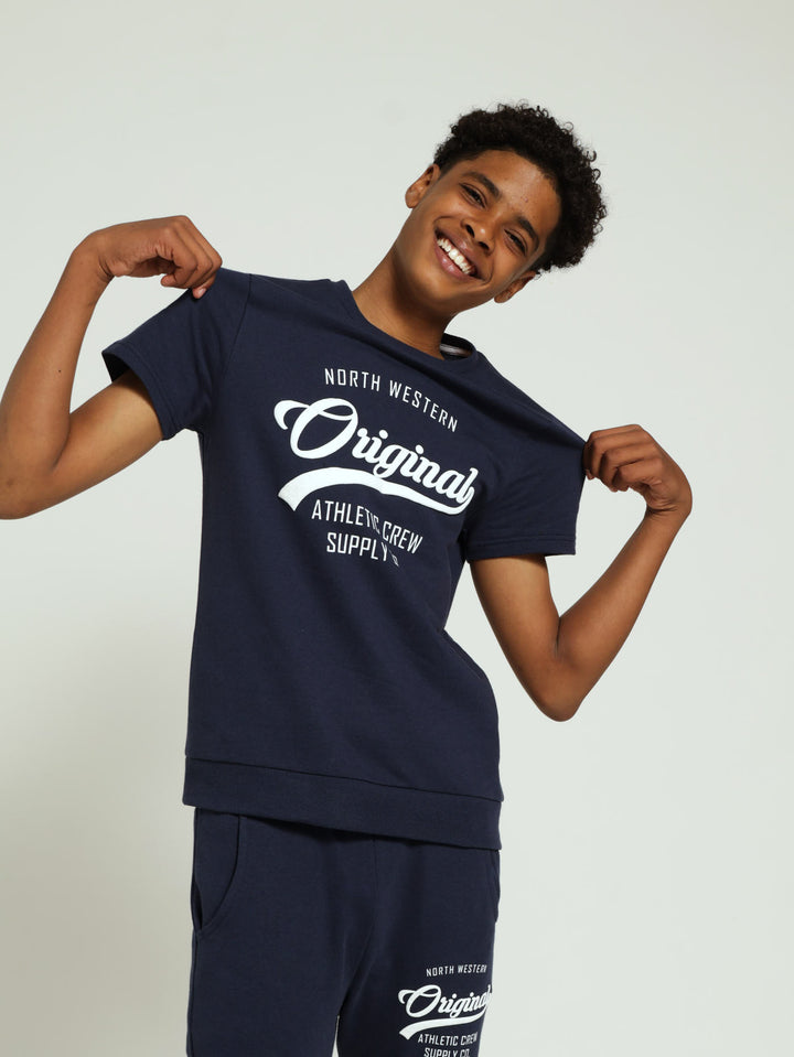 Boys Original Fleece Top - Navy