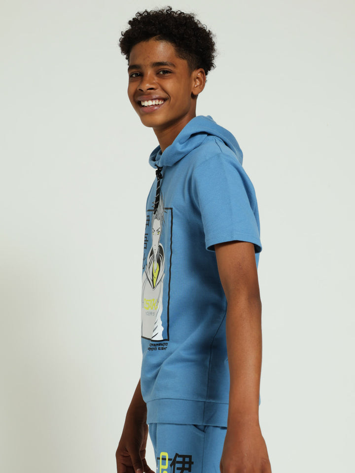 Boys Blue Anime Fleece Top