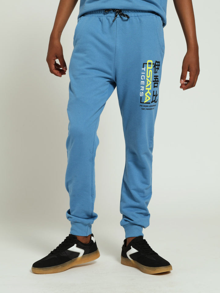 Boys Anime Fleece Jogger - Blue