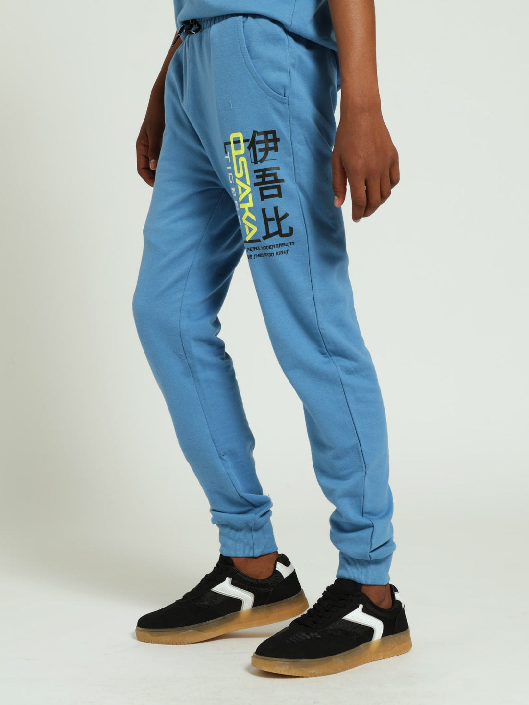 Boys Anime Fleece Jogger - Blue