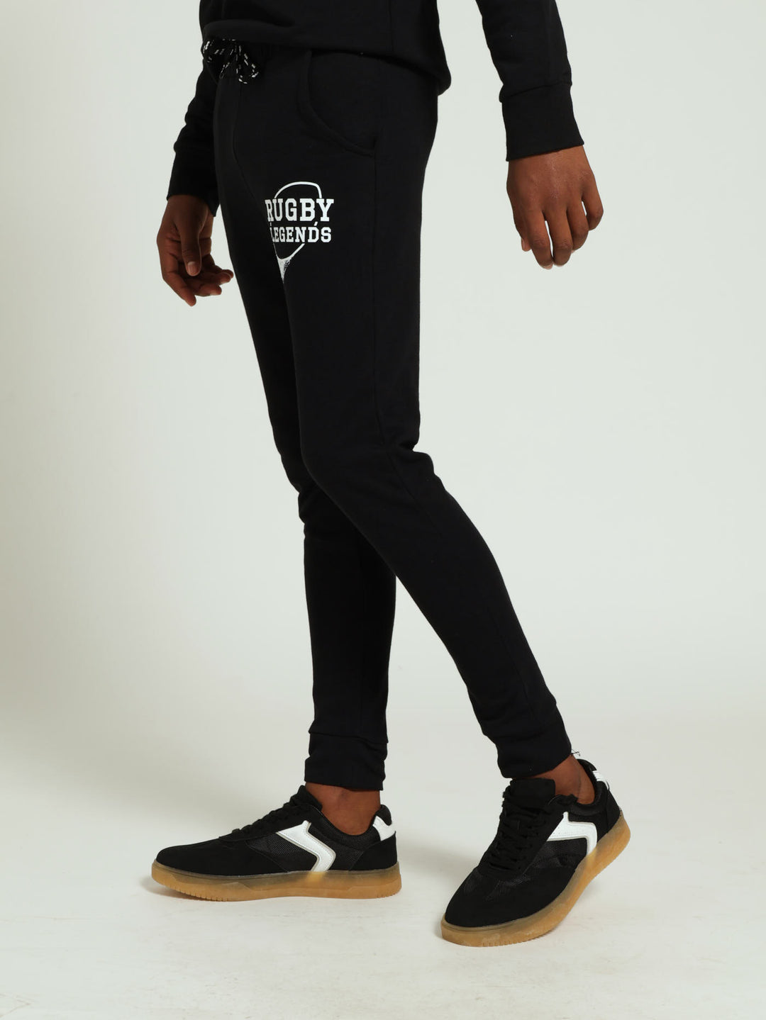 Rugby Fleece Bottoms - Black