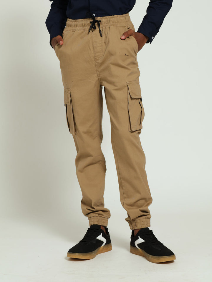 Boys Kelp Below Pocket Pants - Stone