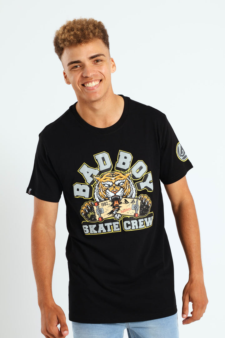 Tiger Skateboard Tee - Black